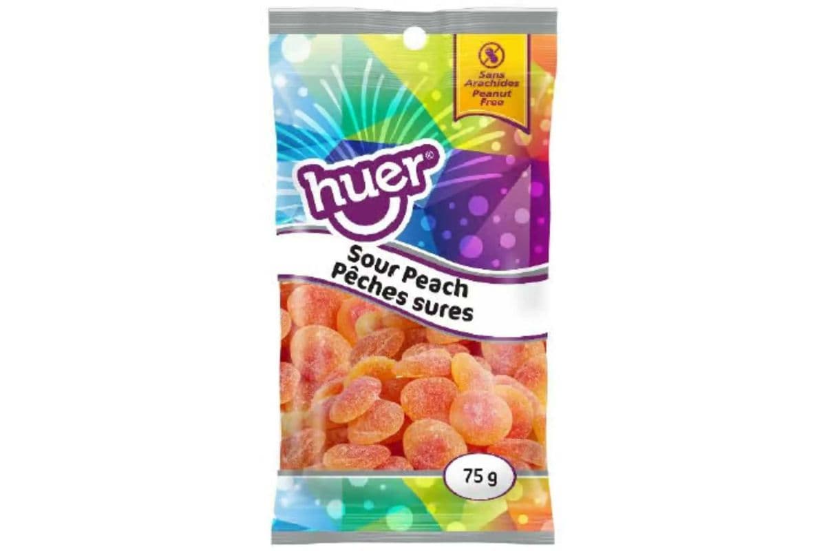 HUER SOUR PEACHES 75G BAG (75G BAG)
