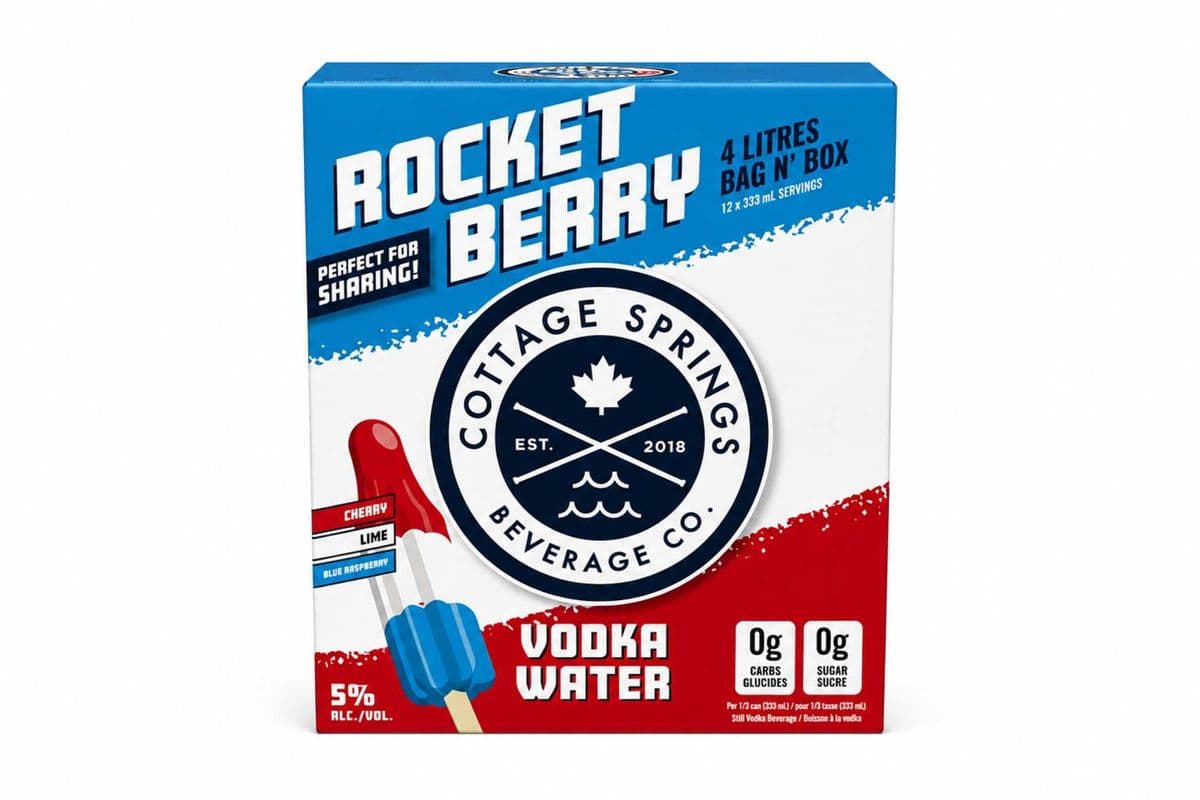 Cottage Springs Rocket Berry Vodka Water (1 x 4L)