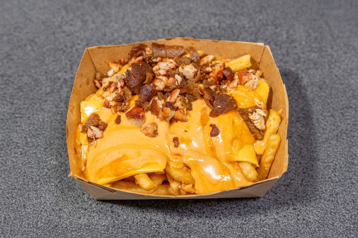 Student fries with Meat