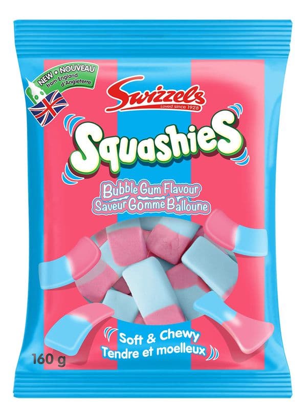 Swizzels Squashies Saveur Gomme Balloune 160g/ Swizzles Squashies Bubble Gum Flavour 160g