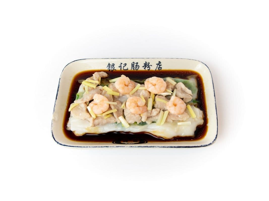 R2 Marinaded pork & shrimp with chives Rice noodle roll / R2 韭黃鮮蝦肉片腸粉