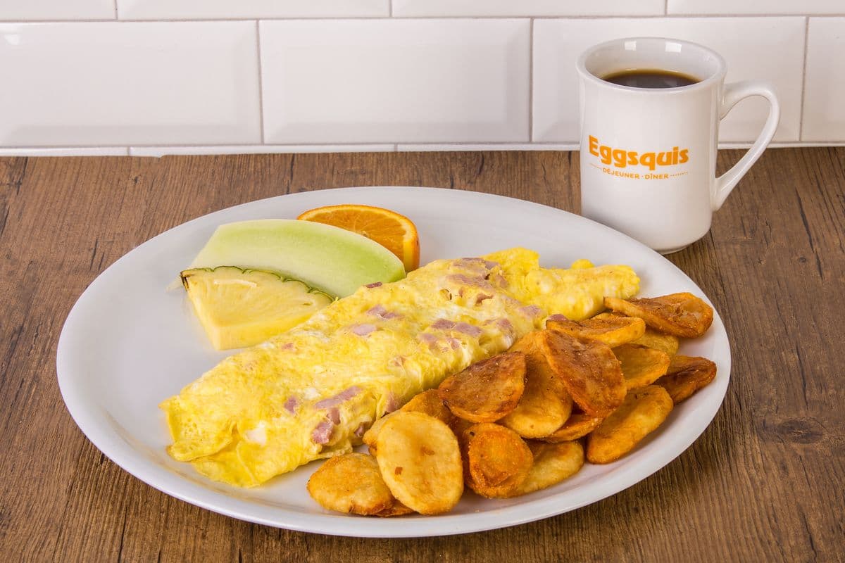 Ham and Swiss Cheese Omelette