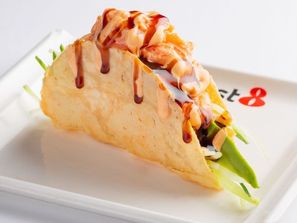 K01 Spicy Salmon Taco (2 pcs)