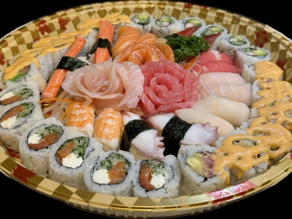 P1. Sashimi & Sushi Party Tray (58Pcs)