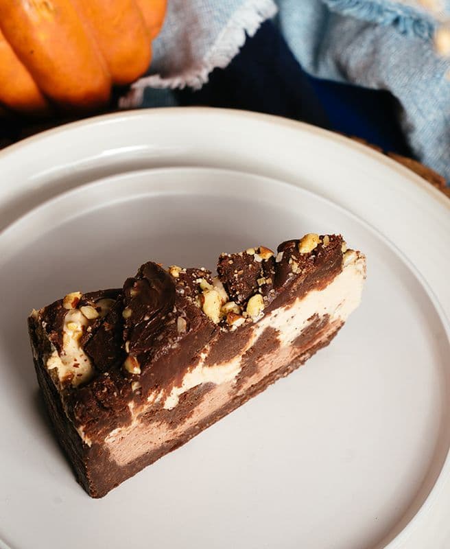 Gateau Fromage au brownie et fudge au beurre de cacahuète/ Peanut Butter Fudge Brownie Cheesecake