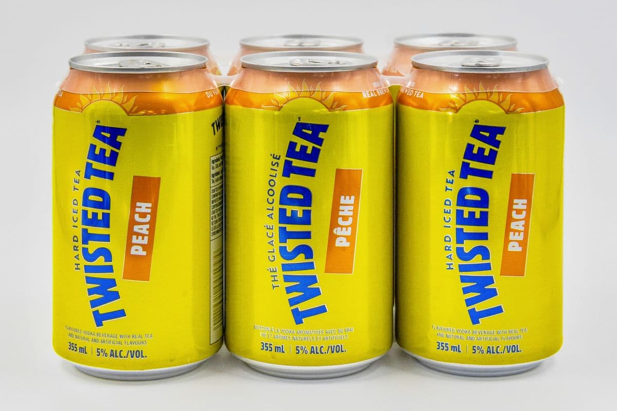 Twisted Tea Peach Iced Tea (6 Cans) (1 x 355)