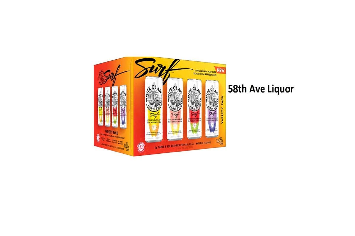 WHITE CLAW SURF VARIETY PACK CANS (1 x 12x355ML)