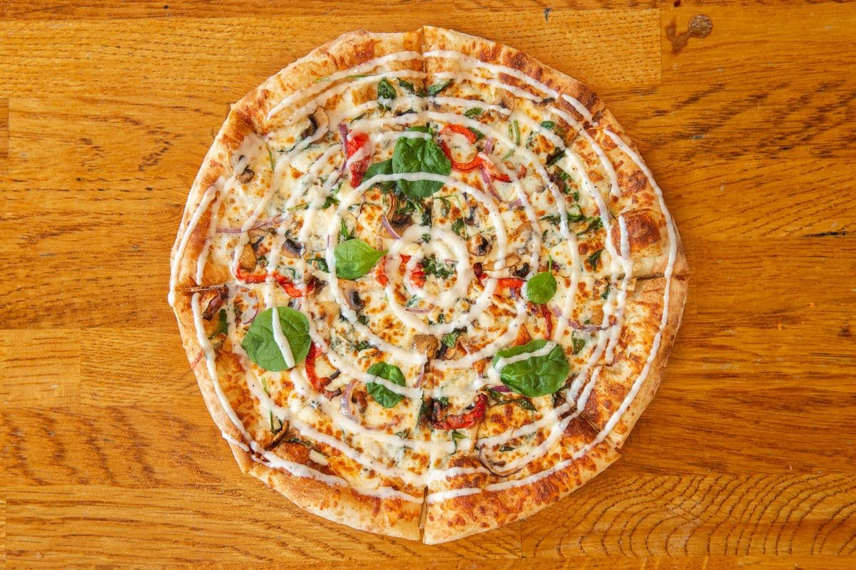 12" Medium Spinach Alfredo Pizza