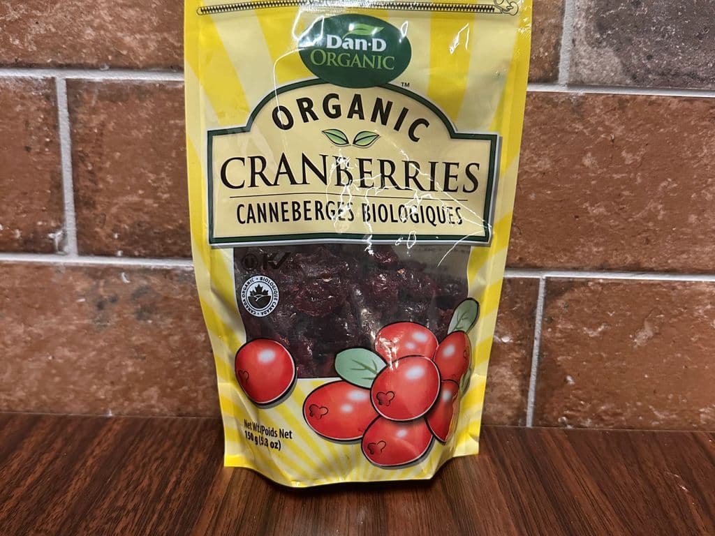 DAN D PAK ORGANIC DRIED CRANBERRIES 150G