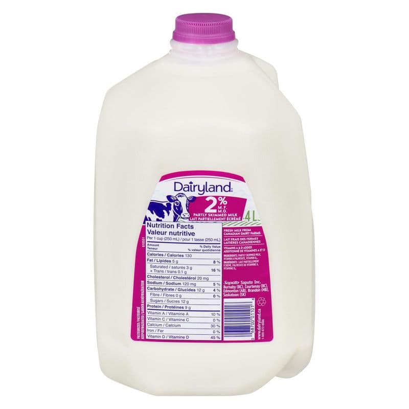 Dairyland 2% Milk (4 L Jug)