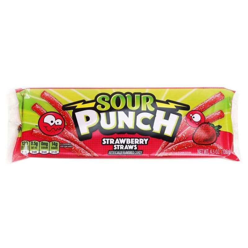 Sour Punch Pastilles Fraise 57g/ Sour Punch Straws 57g