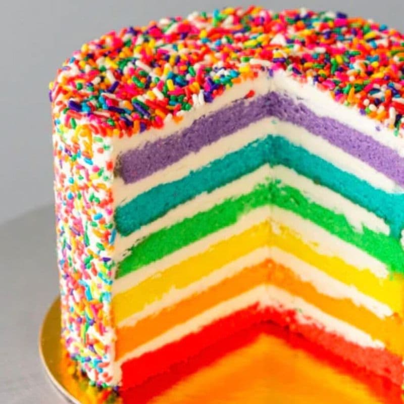 Vanilla Rainbow Cake