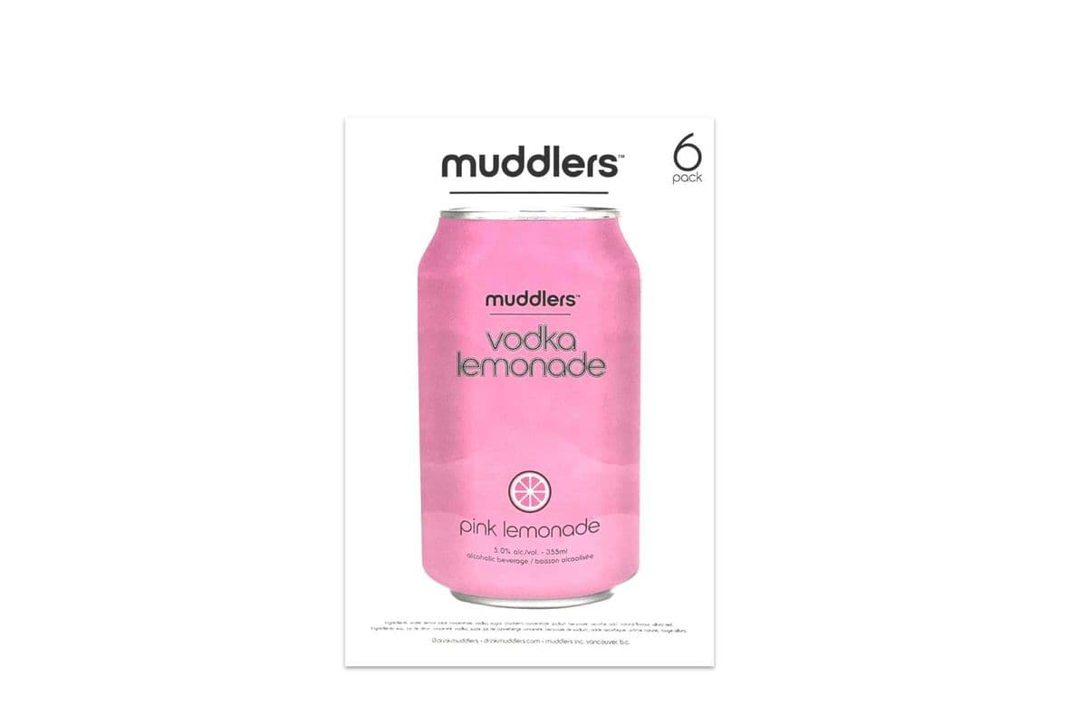 Muddlers Vodka Pink Lemonade (6 x 355 ml Cans)