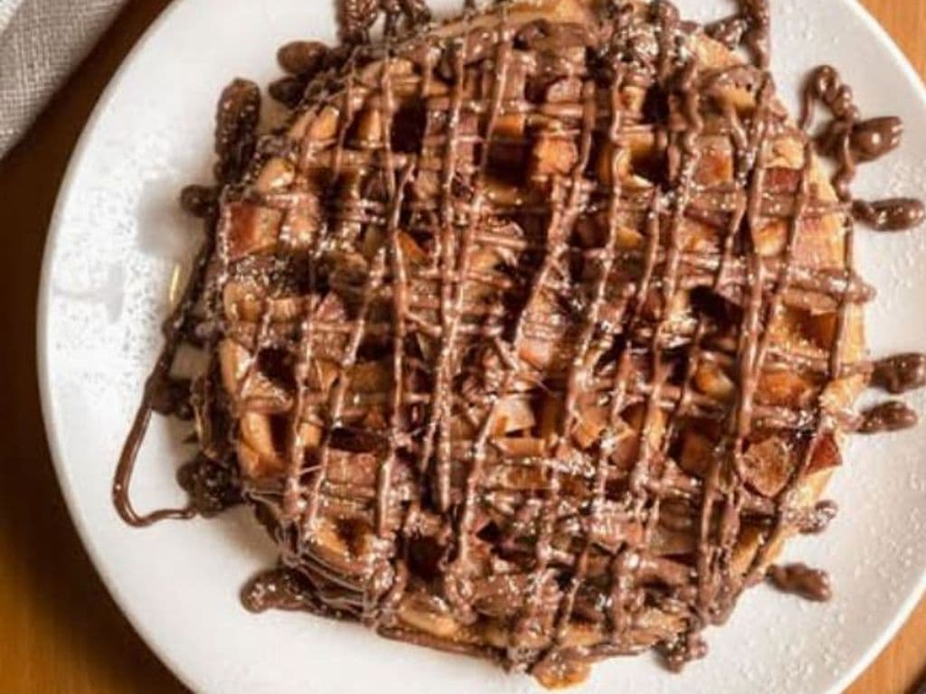 Bacon Waffle with Nutella