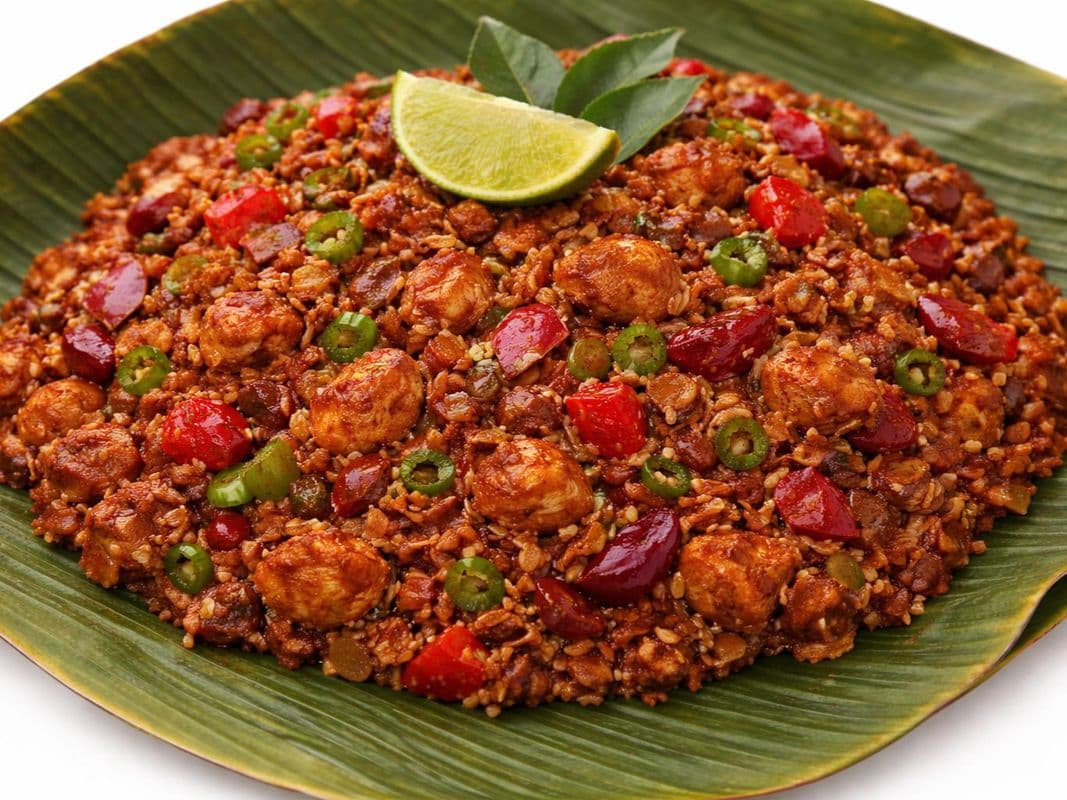 Chilli Chicken Banana Leaf Kothu
