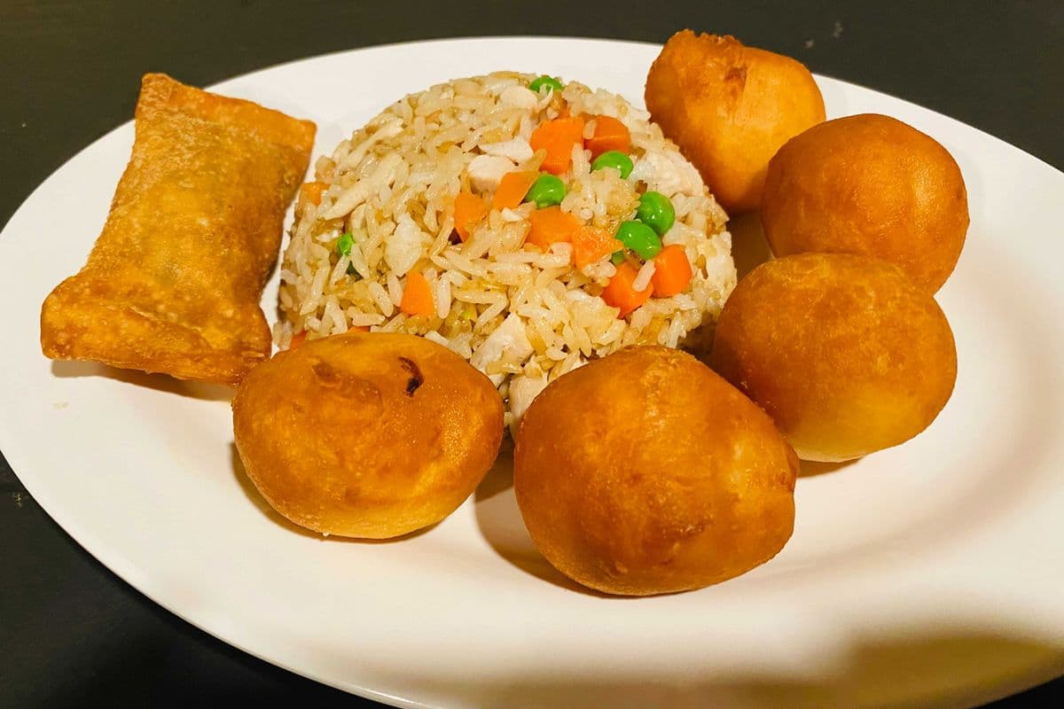 (1) Spring Rolls or Egg Roll ,Sweet & Sour Chicken Balls ,Chicken Fried Rice
