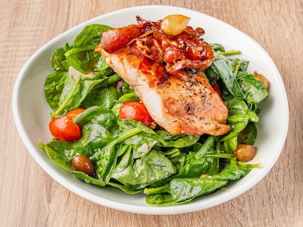 Maple Glazed Salmon Salad