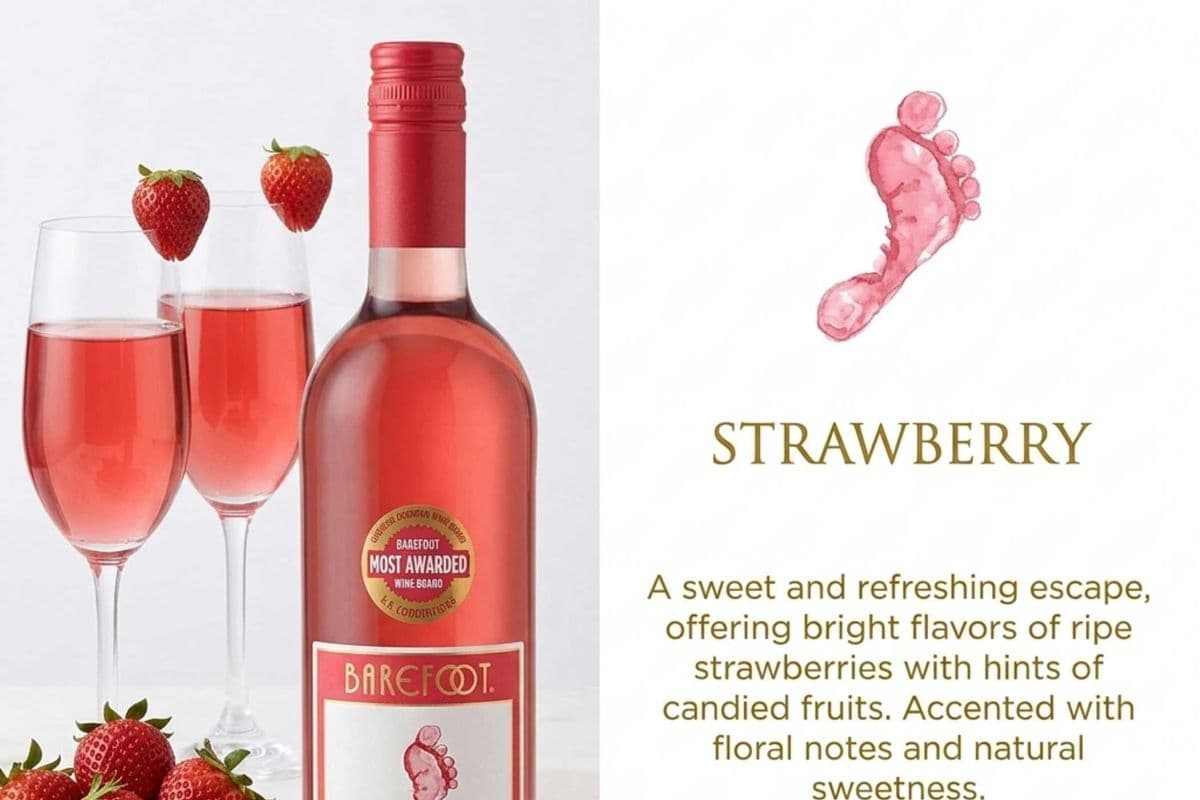 BAREFOOT STRAWBERRY (750ML) 7.5% ABV (1 x 750 mL)