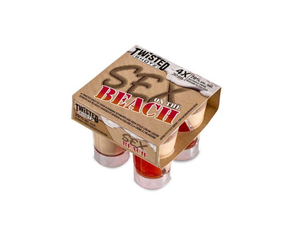 Twisted Shotz- Sex on The Beach (4 x 30 mL)