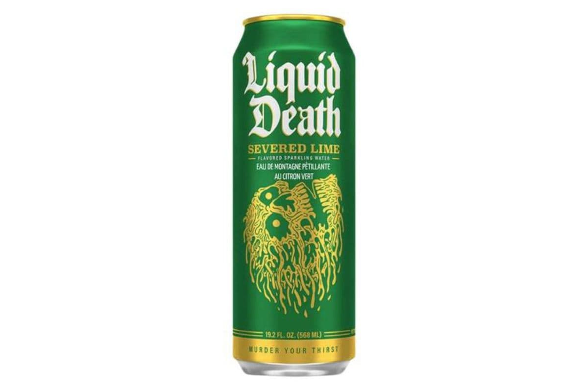 Liquid Death Sparkling Mountain Water Severed Lime