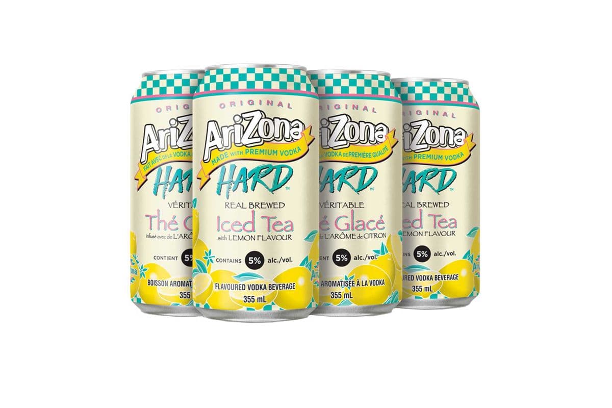 Arizona Hard Lemon Iced Tea 6 Pack Cans (1 x 355ml)