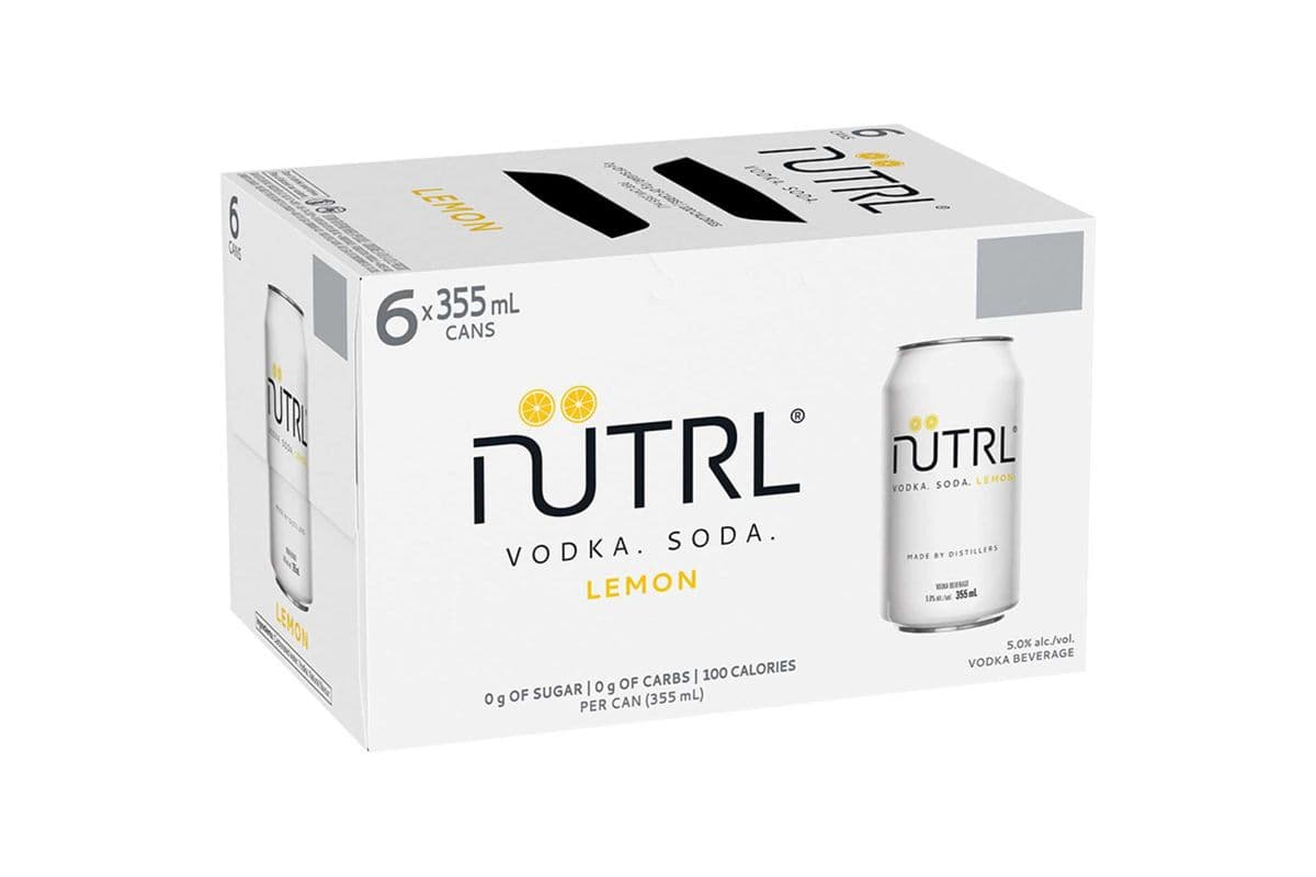 Nutrl Vodka Soda Lemon (6 x 355 ml Cans)