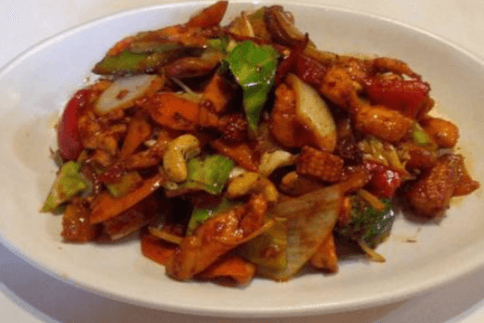 Kung Pao Chicken with Cashew Nuts and Vegetables (Dry)