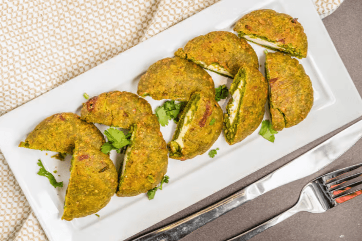Stuffed Spinach Tikki (5 pcs)