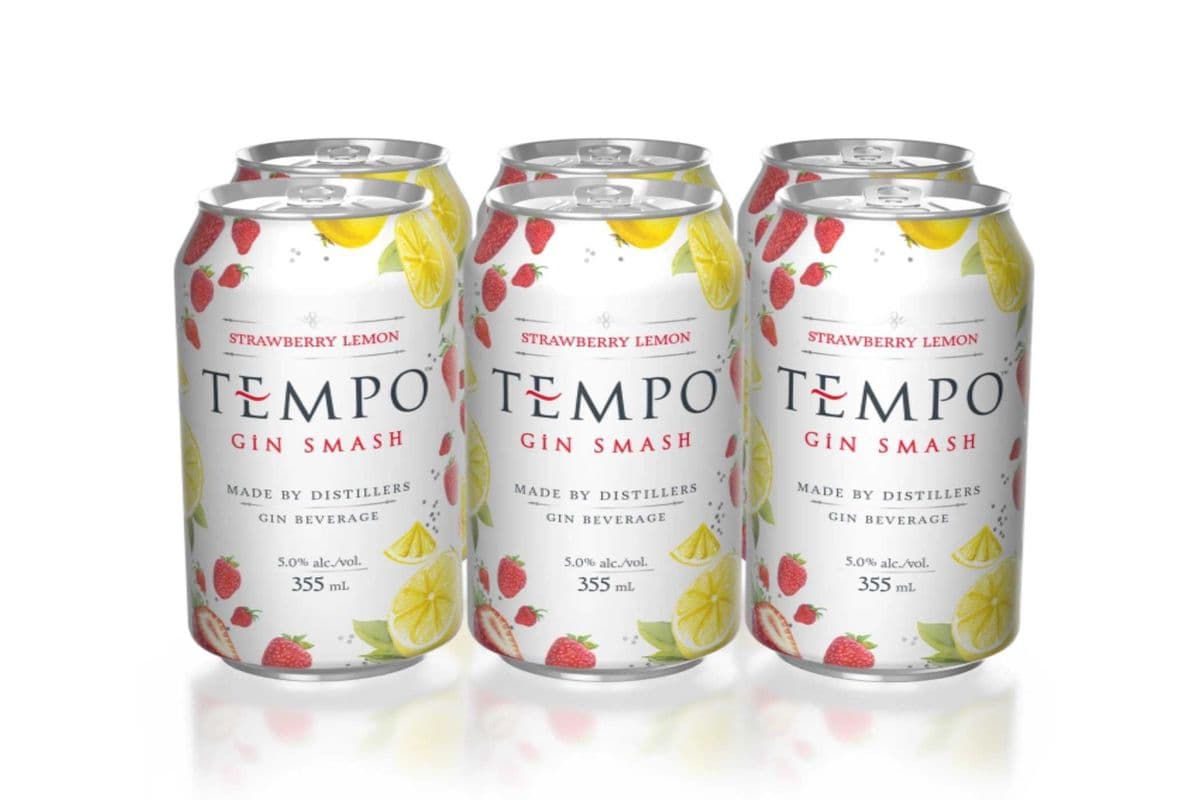 Tempo Gin Smash Strawberry Lemon-6PK (6 x 355ml)