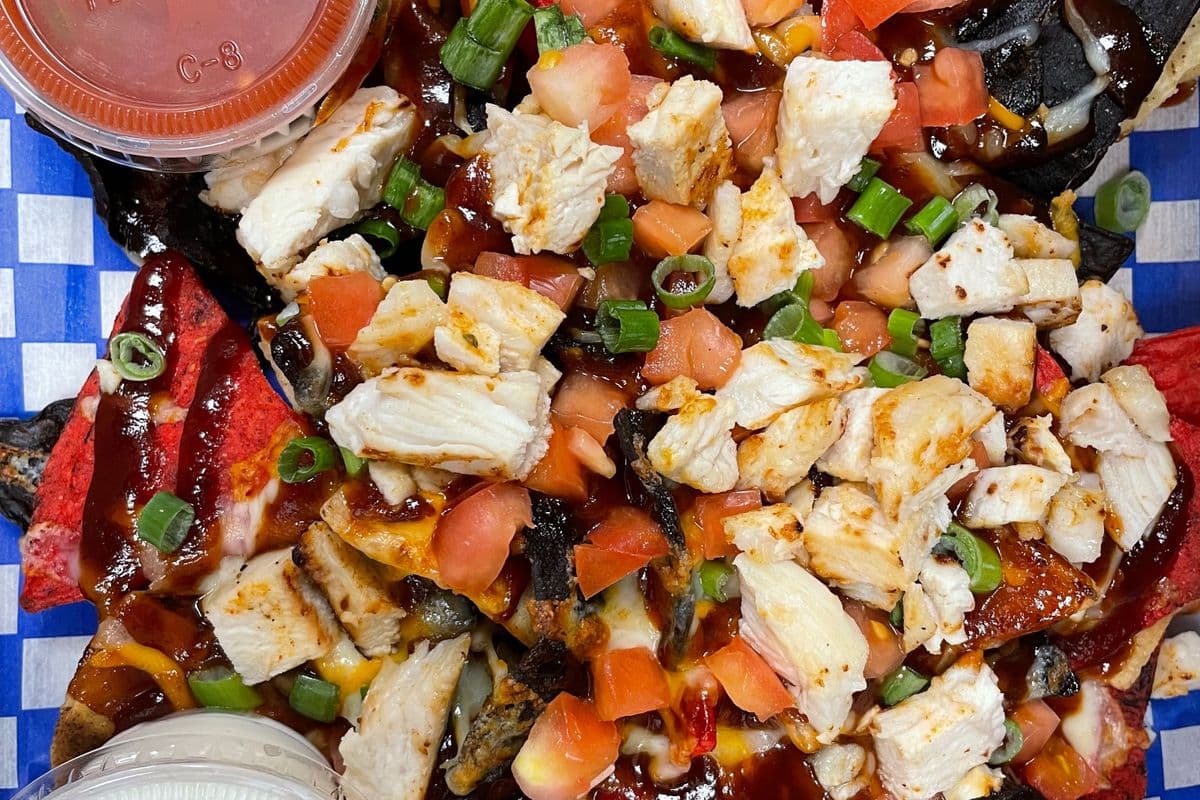 Small BBQ Chicken Nachos