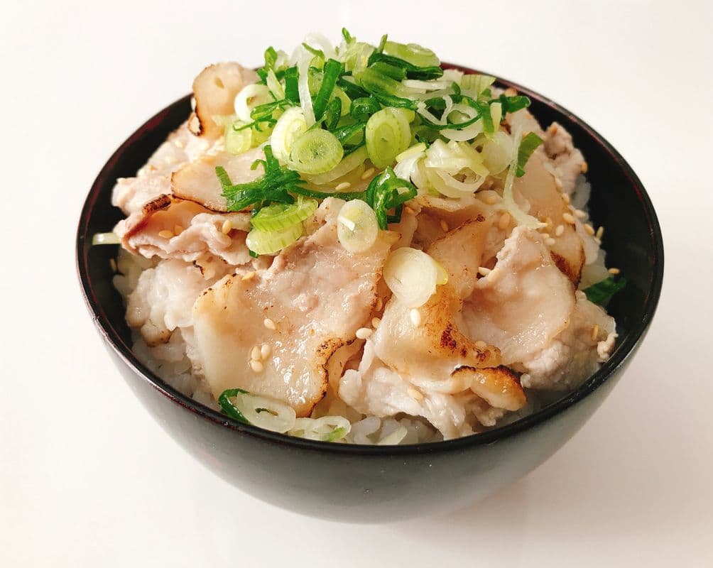 Torched Pork and Spring Onion Donburi