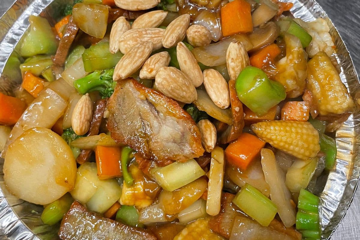 BBQ Pork Vegetable Almond