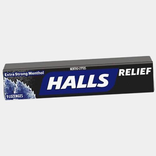 Halls Menthol extra fort (9 pastilles) / Halls Extra Strong Menthol (9 lozenges)