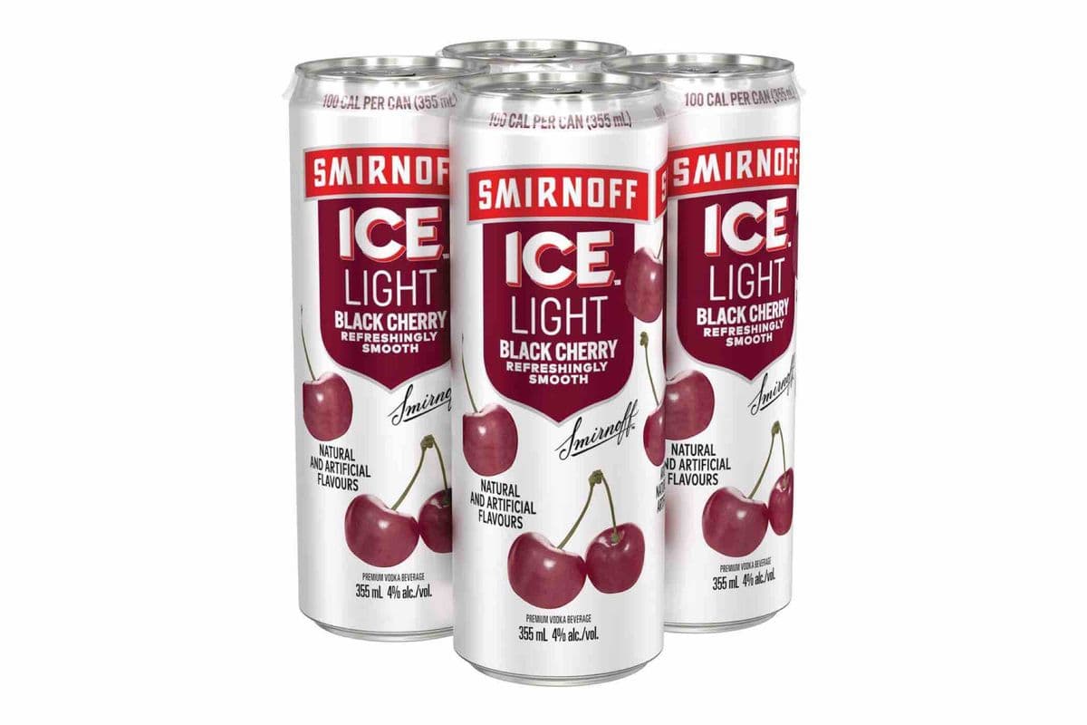Smirnoff Ice Light Black Cherry (4 x 355mL Cans)