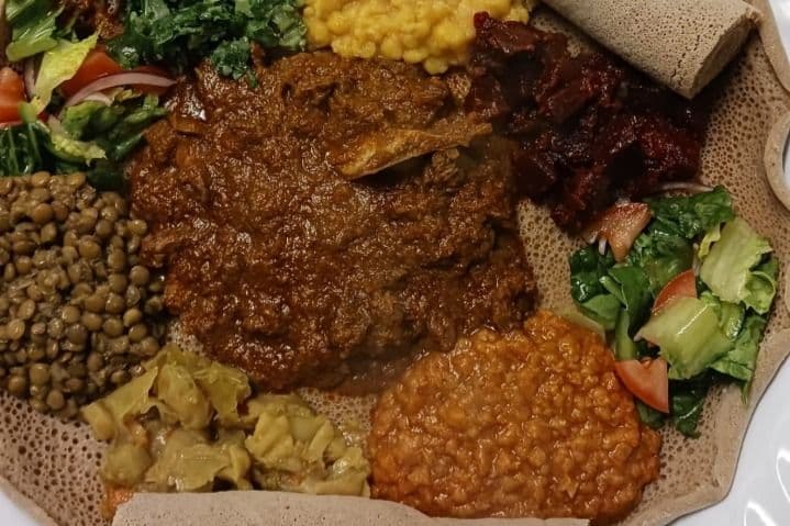 Lamb Wat with Vegetarian Combo