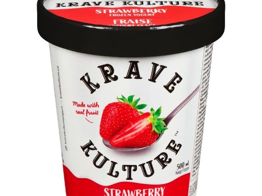 LOCAL KRAVE KULTURE FROZEN YOGURT STRAWBERRY 500ML (LOCAL BC)
