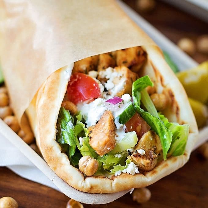 Chicken Shawarma Pita Wrap 