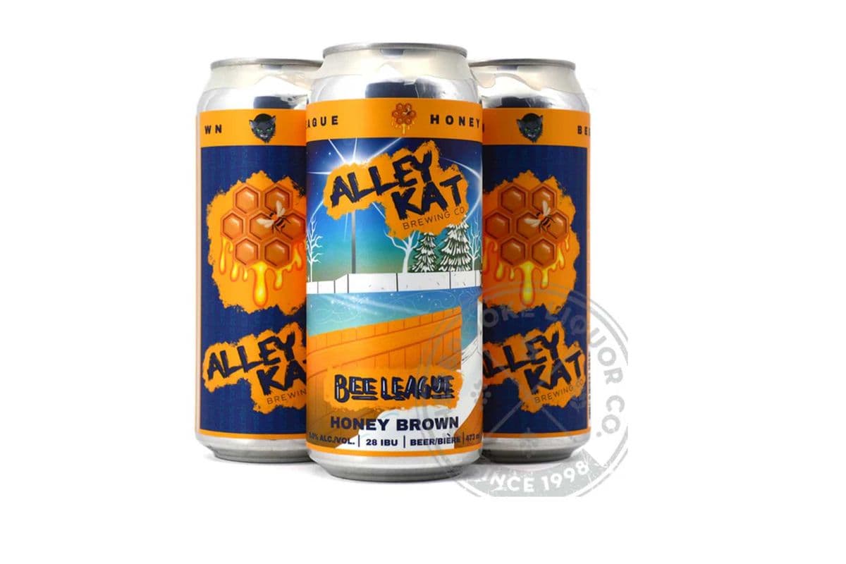 ALLEY KAT BEE LEAGUE HONEY BROWN ALE 4pk (4 x 473ML)