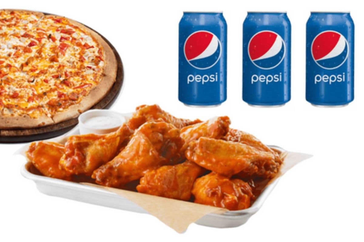 Medium Pizza and Wing (12 pcs) Combo