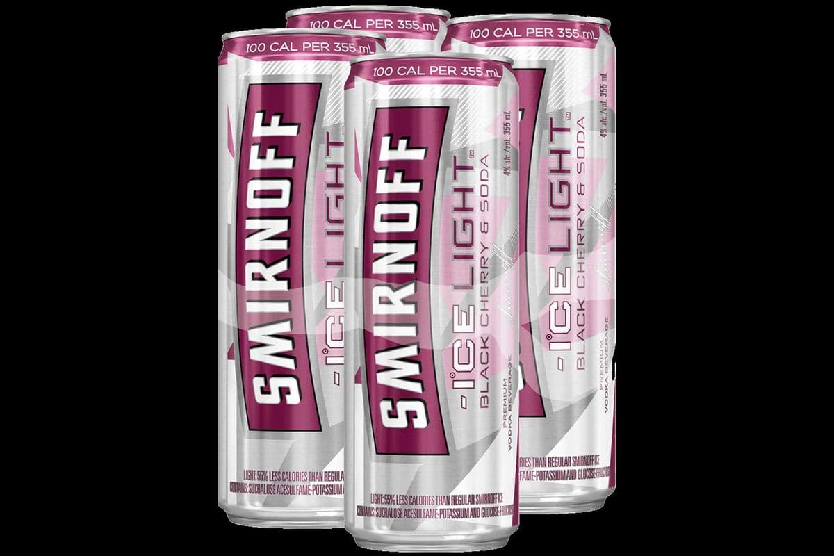 SMIRNOFF ICE LIGHT BLACK CHERRY & SODA (4 x 355ML CANS) (4 x 355ML)