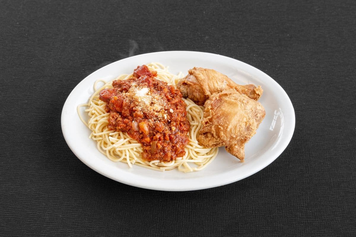 Spaghetti With 2pc Chicken