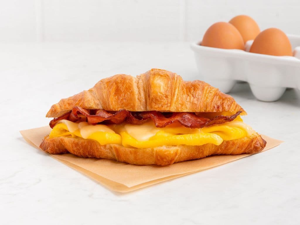 Egg, Cheese and Turkey Bacon Croissant
