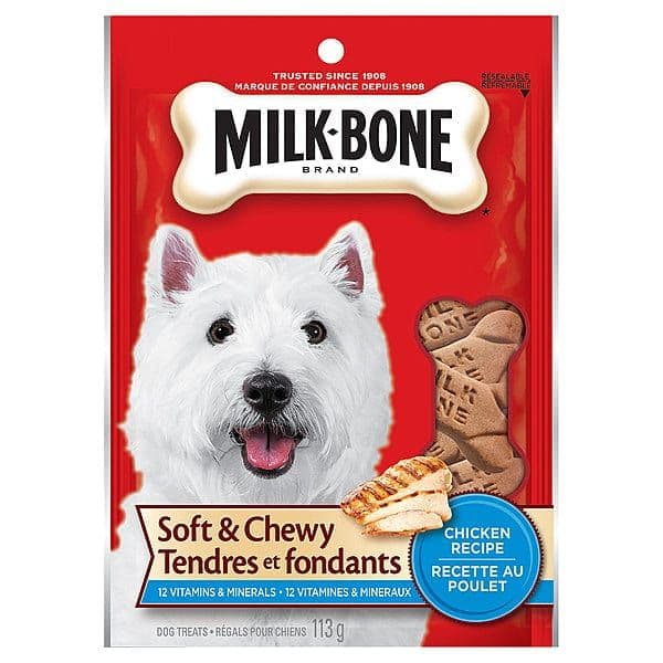Milk Bone Tendres et Fondants Poulet 113g/ Milk Bone  Soft & Chewy Chicken 113g