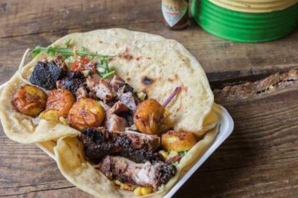 Jerk Chicken Roti
