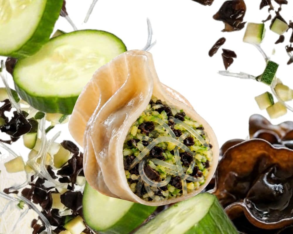 14.Zucchini Mushroom& Vermicelli Dumpling / 14. Champignons,Courgettes et Vermicelli Dumpling