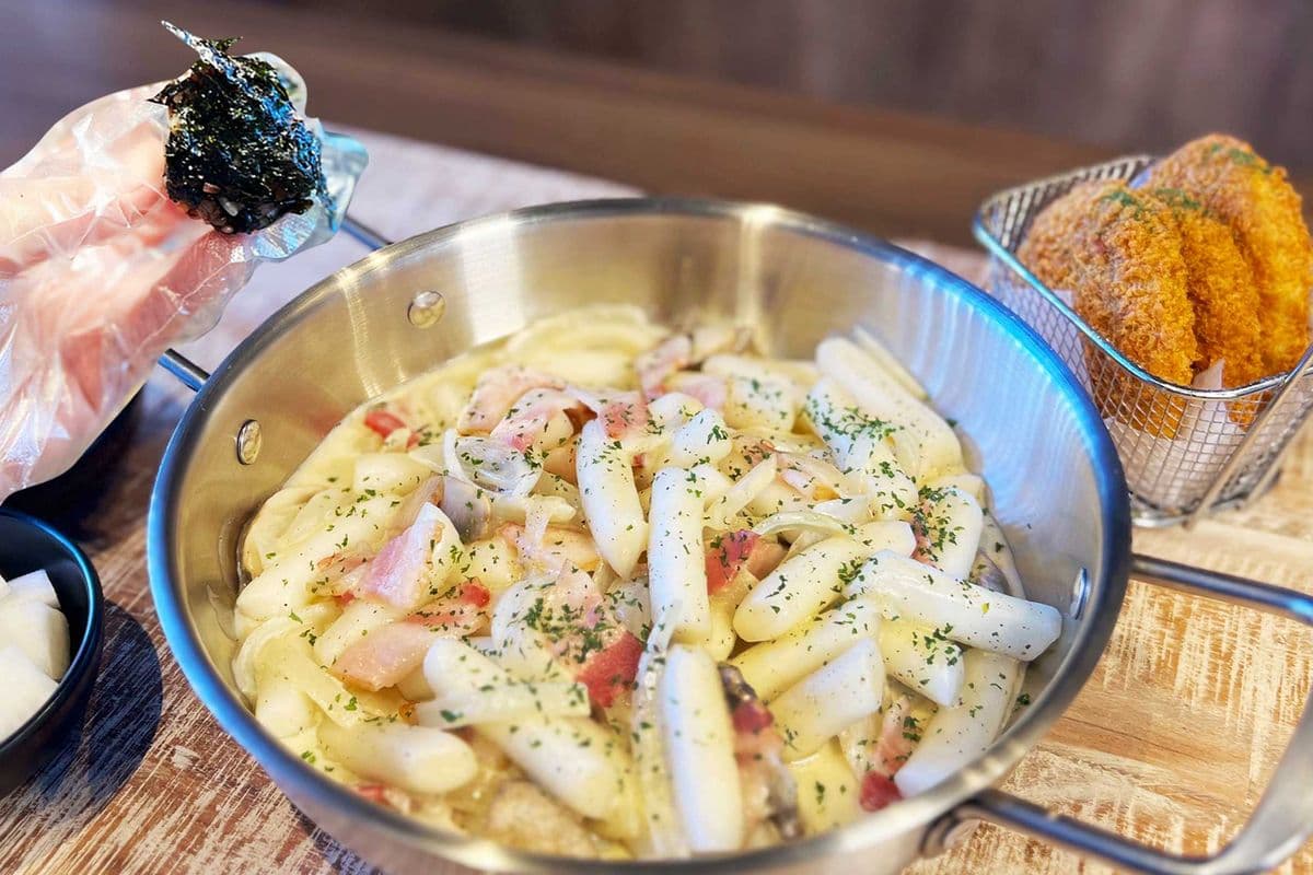 [Cream A] Cream Tteokbokki + Sweet Potato Croquettes or Self-Rice Balls