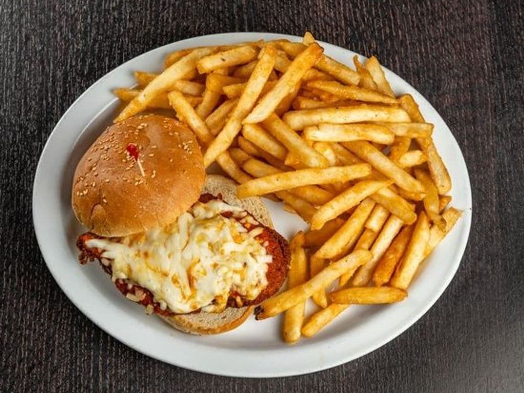 Chicken Pam on a Bun