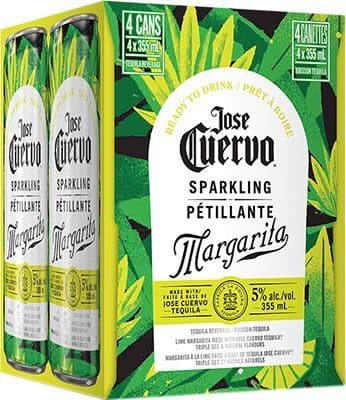 Jose Cuervo Sparkling Classic Margarita, 4 x 355 ml