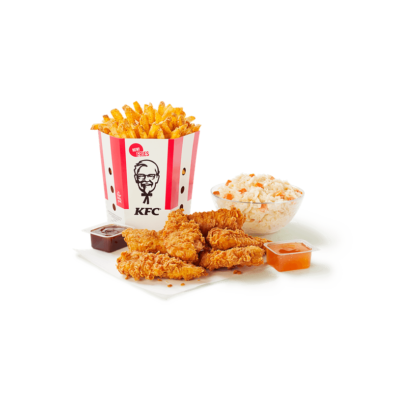 6 Crispy Strips Bucket and 2 Large Sides