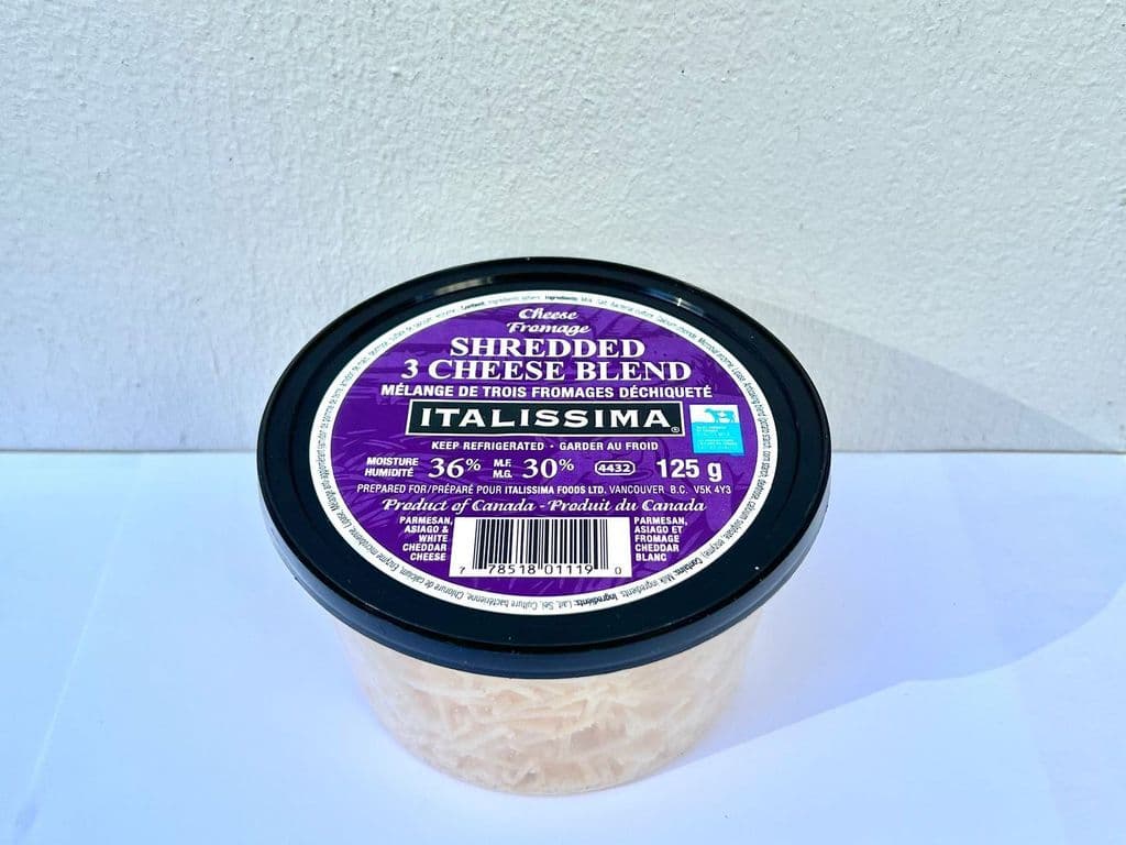ITALISSIMA SHREDDED 3 CHEESE BLEND 125G